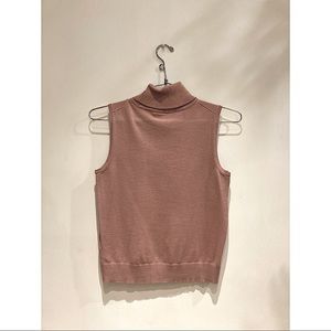 Sleeveless Knit Turtleneck